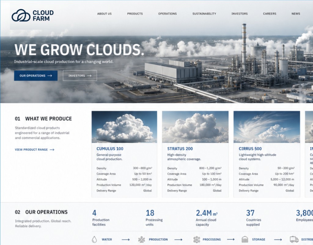 Cloud Farm website preview